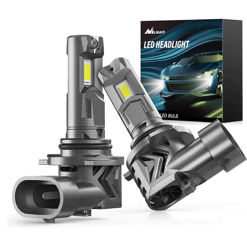 Nilight 9006/HB4 LED Headlight Bulbs E4S Series 80W 20000LM 6500K IP67 | 2 BULBS