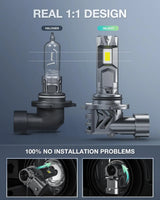 Nilight 9006/HB4 LED Headlight Bulbs E4S Series 80W 20000LM 6500K IP67 | 2 BULBS, view 2