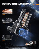 Nilight 9006/HB4 LED Headlight Bulbs ES1 Series 80W 16000LM 6000K IP67 | 2 BULBS, view 5