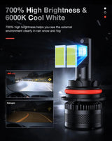 Nilight 9007/HB5 LED Headlight Bulbs N40 Series 100W 20000LM 6000K IP67 | 2 BULBS, view 2