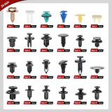 Nilight 900Pcs Car Push Retainer Clips Auto Fasteners Kit Included 24 Sizes Nylon Bumper Fender Rivets Door Trim Panel Clips with 5 Fasteners Remover 10 Cable Ties for Toyota GM Ford Honda Chevy, view 3