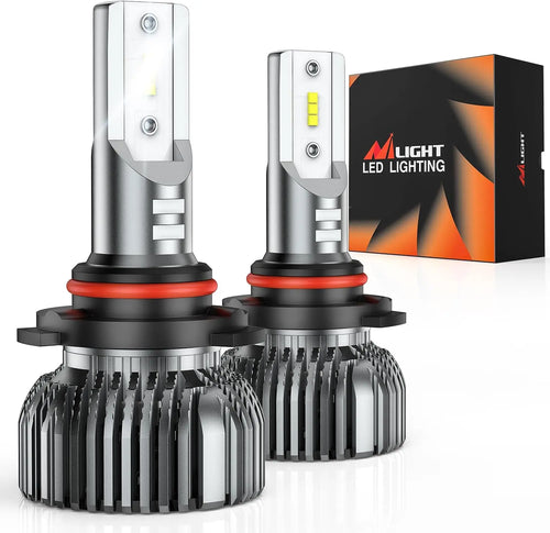 Nilight 9012/HIR2 LED Headlight Bulbs E20 Series 50W 10000LM 6000K IP67 | 2 BULBS