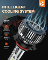 Nilight 9012/HIR2 LED Headlight Bulbs E20 Series 50W 10000LM 6000K IP67 | 2 BULBS, view 4