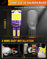 Nilight 921 912 T15 906 922 W16W 3020 27SMD 6500K Xenon White LED Bulbs (Pairs), view 2