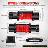 Nilight 9500 lb ATV/UTV Electric Winch Kit With Synthetic Winch Rope, view 2