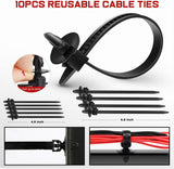 Nilight 975Pcs Car Push Retainer Clips Auto Fasteners Kit Included 33 Sizes Nylon Bumper Fender Rivets Door Trim Panel Clips with 5 Fasteners Remover 10 Cable Ties for Toyota GM Ford Honda Chevy Audi, view 5