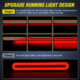 Nilight 9 Inch 100 Leds Red Amber 3-in-1 Running Stop Turn Signals Brake Light (Pair), view 4
