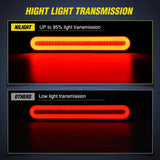 Nilight 9 Inch 100 Leds Red Amber 3-in-1 Running Stop Turn Signals Brake Light (Pair), view 5