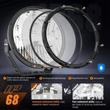 Nilight 9 Inch 120W 7000LM Round High Low Beam Built-in EMC LED Work Lights (Pair) | 14AWG DT Wire, view 6