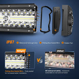 Nilight 9.5 Inch 192W Triple Row 64LEDs Spot Flood LED Light Bar, view 6