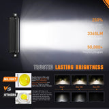 Nilight 9 Inch 30W 3365LM Slim Spot Built-in EMC DRL LED Light Bars (Pair) | 16AWG DT Wire, view 3