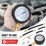 Nilight 9pcs 0-100 PSI Fuel Injection Pump Pressure Gauge Petrol Engine Diagnostic Tester Kit, view 2