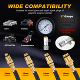 Nilight 9PCS Petrol Gas Engine Cylinder Compression Tester Kit, view 5