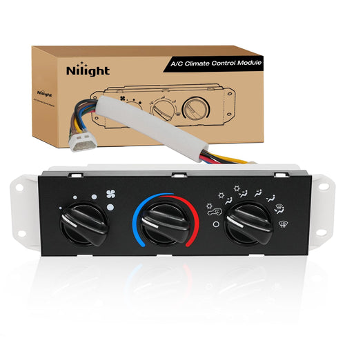 Nilight A/C Heater Climate Control Module Switch Panel Compatible with 1999 2000 2001 2002 2003 2004 Jeep Wrangler TJ Right Hand Driver Truck Replacement Air Conditioning Panel