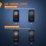 Nilight A/C Rocker Switch Led Light Bar 5 Pin Laser On Off SPST Switches 20A/12V 10A/24V Blue with Jumper Wires Set for Cars Trucks Boats ATVs UTVs RVs, view 3