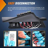 Nilight A-Pillar 4 ON/OFF Rocker Switches for Jeep Wrangler JK 2011-2018, view 6