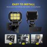 Nilight A-Pillar Windshield Hinge Mounts For 2007 2008 2009 2010 2011 2012 2013 2014 2015 2016 2017 Jeep Wrangler JK, view 2