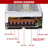 Nilight AC 110V/220V to DC 12V Voltage Converter 10A 120W Power Supply | Switching Power Supply Adapter Transformer Low Voltage Output LED Driver for LED Strip Light Radio CCTV Camera video System, view 3