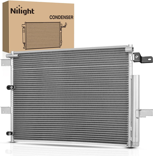 Nilight AC Condenser Compatible with Ford Edge V6 3.5L 3.7L 2011-2014, Lincoln MKX 2011-2015 Air Conditioning A/C Condenser with Receiver Drier Replace# 3894, ACA84587, BT4Z19708B, HVA00209, FO3030231