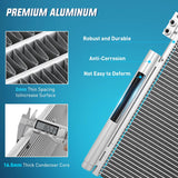 Nilight AC Condenser Compatible with Jeep Grand Cherokee 2011-2021 Dodge Durango V6 V8 3.6L 5.7L 2011-2021 Air Conditioning A/C Condenser w Receiver Drier Replace# 3893, 7013893, CH3030242, 55038003AE, view 5