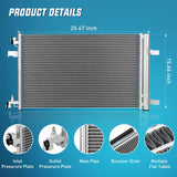 Nilight AC Condenser Fit for Chevrolet Malibu 2013 2014 2015 Impala 2014-2020 Cruze 2010-2015, Cadillac 2013-2019, Buick 2010-2017 Air Conditioning A/C Condenser w Receiver Drier Replace#3794,13267649, view 4