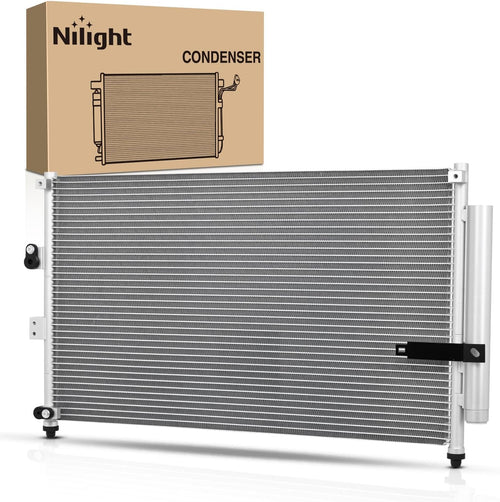 Nilight AC Condenser Fit for Honda Civic 2006 2007 2008 2009 2010 2011 Acura CSX 2006-2011 Air Conditioning A/C Condenser with Receiver Drier Replace#3525, 4770633, HO3030140, 80110SNAA01, 80110SNAA42