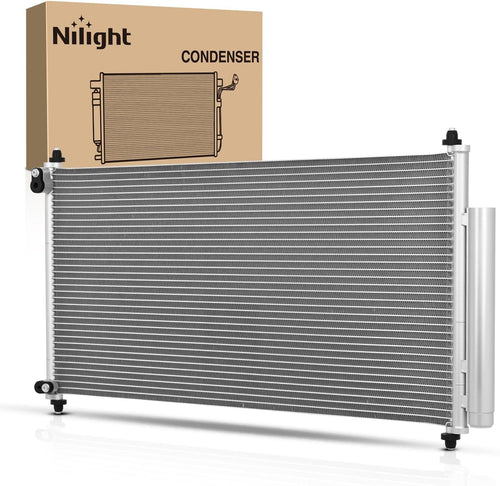 Nilight AC Condenser Fit for Honda Civic L4 1.8L 2.4L Coupe 2012 13 14 2015 Air Conditioning A/C Condenser w Receiver Drier Replace#3976, HO3030157, 80110TB0003, 80110TS6H01 Except L4 1.8L CNG Engine