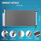 Nilight AC Condenser Fit for Honda Civic L4 1.8L 2.4L Coupe 2012 13 14 2015 Air Conditioning A/C Condenser w Receiver Drier Replace#3976, HO3030157, 80110TB0003, 80110TS6H01 Except L4 1.8L CNG Engine, view 4