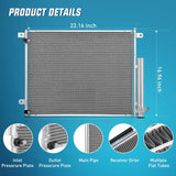 Nilight AC Condenser Fit for Honda Civic LX LX-P EX Sedan L4 2016 2017 2018 2019 2020 2021 Air Conditioning A/C Condenser with Receiver Drier Replace#30007, HO3030164, HVA00409, ACA14704, 80100TBAA01, view 4