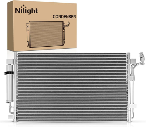 Nilight AC Condenser Fit for Nissan Altima L4 2.5L V6 3.5L 2007-2011 Altima ALL Engine 2012-2018 Maxima 2009-2023 Air Conditioning A/C Condenser w Receiver Drier Replace#3639, NI3030161, NI3030171