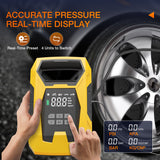Nilight AC/DC Tire Inflator Portable Air Compressor Dual Power Supply 110V AC 12V DC 150PSI Fast Inflation Heavy Duty with LED Light Pressure Gauge Auto Shutoff Pump for Car Motorcycle Bicycle Ball, view 5