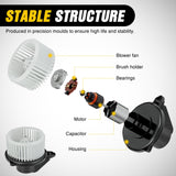 Nilight AC Heater Blower Motor with Fan for Dodge Ram 1500 2500 3500 2002 2003 2004 2005 2006 2007 2008, Jeep Grand Cherokee 2002-2004 - Replaces 700012, PM9198, 5012701AB, 5096255AA, 5096256AA, view 4
