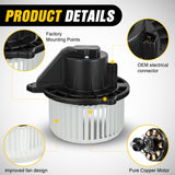 Nilight AC Heater Blower Motor with Fan for Dodge Ram 1500 2500 3500 2002 2003 2004 2005 2006 2007 2008, Jeep Grand Cherokee 2002-2004 - Replaces 700012, PM9198, 5012701AB, 5096255AA, 5096256AA, view 5