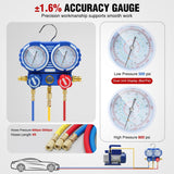 Nilight AC Vacuum Pump and Gauge Set, 3.5 CFM 1/4 HP 110V Single Stage HVAC Vacuum Pumps & Manifold Gauge Set Kit for R22 R404a R134a R410a, for Auto Air Conditioning Servicing Refrigerant Recharging, view 5