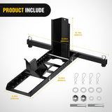 Nilight Adjustable Motorcycle Wheel Chock Stand Heavy Duty 1800lb Capacity Front Tire Stand Chocks for Trailer and Truck Fit for Most Motorcycles Tire Size 15 Inch-22 Inch Wheels, view 2