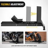 Nilight Adjustable Motorcycle Wheel Chock Stand Heavy Duty 1800lb Capacity Front Tire Stand Chocks for Trailer and Truck Fit for Most Motorcycles Tire Size 15 Inch-22 Inch Wheels, view 5
