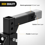 Nilight Adjustable Trailer Hitch Ball Mount Fits 2 Inch Receiver Tri-Ball 1-7/8 Inch-6000LBS 2 Inch-7500LBS 2-5/16 Inch-10000LBS Capacity Chrome Trailer Ball Hitch with Solid Shank, view 4