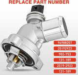 Nilight Aluminium Thermostat Housing Assembly Compatible with Chevrolet Chevy Spark 1.2L 2013 2014 2015 Engine Coolant Thermostat Housing for Car 96988257 25192923 902-753 131-189 9698-8257 2519-2923, view 3