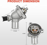 Nilight Aluminium Thermostat Housing Assembly Compatible with Chevrolet Chevy Spark 1.2L 2013 2014 2015 Engine Coolant Thermostat Housing for Car 96988257 25192923 902-753 131-189 9698-8257 2519-2923, view 4