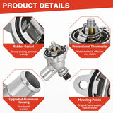 Nilight Aluminium Thermostat Housing Assembly Compatible with Chevrolet Chevy Spark 1.2L 2013 2014 2015 Engine Coolant Thermostat Housing for Car 96988257 25192923 902-753 131-189 9698-8257 2519-2923, view 5