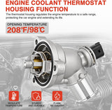 Nilight Aluminium Thermostat Housing Assembly Compatible with Chevrolet Chevy Spark 1.2L 2013 2014 2015 Engine Coolant Thermostat Housing for Car 96988257 25192923 902-753 131-189 9698-8257 2519-2923, view 6