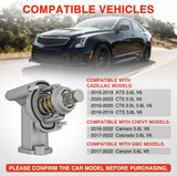 Nilight Aluminium Thermostat Housing Assembly Fit for Cadillac ATS CT6 CTS 2016-2019 CT5 20-23 Chevy Camaro Colorado 16-22 GMC Canyon 17-22 Engine Coolant Thermostat Housing for Car 15-81889 12678784, view 2