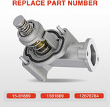 Nilight Aluminium Thermostat Housing Assembly Fit for Cadillac ATS CT6 CTS 2016-2019 CT5 20-23 Chevy Camaro Colorado 16-22 GMC Canyon 17-22 Engine Coolant Thermostat Housing for Car 15-81889 12678784, view 3