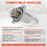 Nilight Aluminium Thermostat Housing Assembly Fit for Chevy Colorado GMC Canyon 04-12 Hummer H3T 06-10 Isuzu i-280 i-290 i-350 i-370 06-08 Engine Coolant Thermostat Housing for Car 15-11073 12622316, view 2