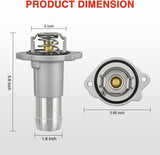 Nilight Aluminium Thermostat Housing Assembly Fit for Chevy Colorado GMC Canyon 04-12 Hummer H3T 06-10 Isuzu i-280 i-290 i-350 i-370 06-08 Engine Coolant Thermostat Housing for Car 15-11073 12622316, view 4