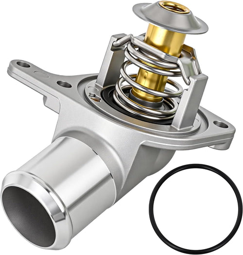 Nilight Aluminium Thermostat Housing Assembly Fit for Chevy Silverado Suburban Tahoe Cadillac CTS Buick Rainier GMC Sierra Yukon H2 Engine Coolant Thermostat Housing 15-11057 12600172 1510412 12571261