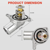 Nilight Aluminium Thermostat Housing Assembly Fit for Chevy Silverado Suburban Tahoe Cadillac CTS Buick Rainier GMC Sierra Yukon H2 Engine Coolant Thermostat Housing 15-11057 12600172 1510412 12571261, view 4