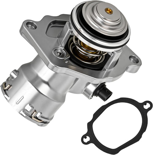 Nilight Aluminium Thermostat Housing Assembly Fit for Mercedes-Benz C230 C250 C300 C350 E300 ML350 R350 S400 SLK300 Engine Coolant Thermostat Housing for Car 2722000015 2722000115 2722000415 TM45100D