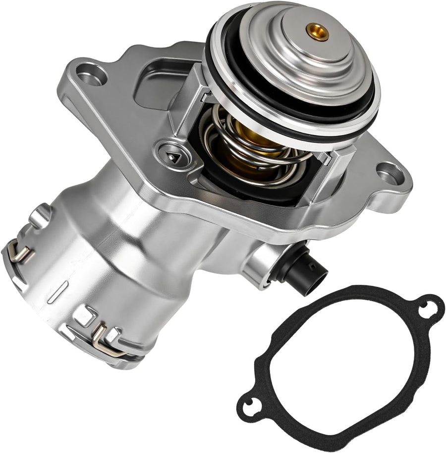 Nilight Aluminium Thermostat Housing Assembly Fit for Mercedes-Benz C230 C250 C300 C350 E300 ML350 R350 S400 SLK300 Engine Coolant Thermostat Housing for Car 2722000015 2722000115 2722000415 TM45100D