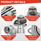 Nilight Aluminium Thermostat Housing Assembly Fit for Mercedes-Benz C230 C250 C300 C350 E300 ML350 R350 S400 SLK300 Engine Coolant Thermostat Housing for Car 2722000015 2722000115 2722000415 TM45100D, view 5